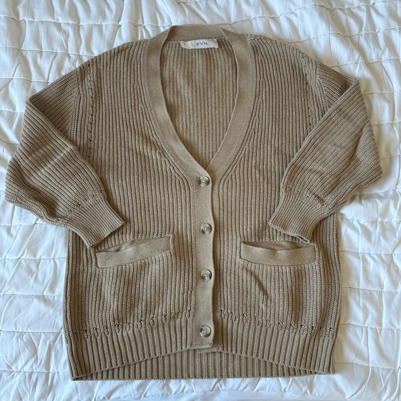 WVN Oversized Ribbed Cardigan - Picture 1 of 6